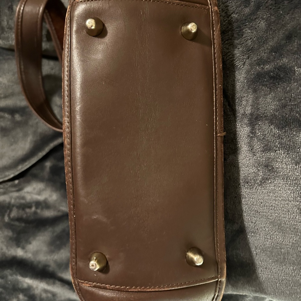 Coach Brown Leather Vintage Legacy Shoulder Crossbody Zip Top Bag Made In USA - Picture 6 of 13